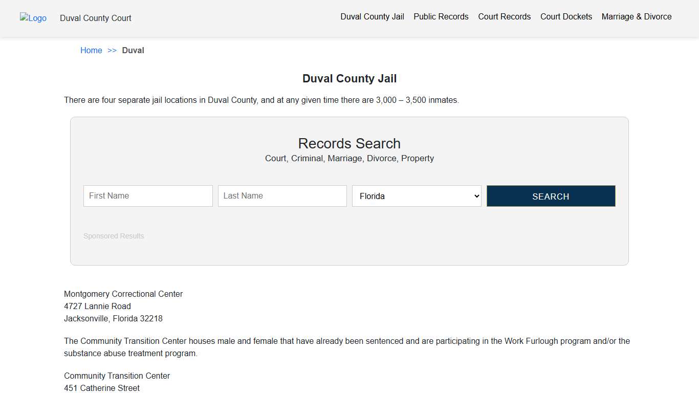 Duval County Jail Duval FL County Court